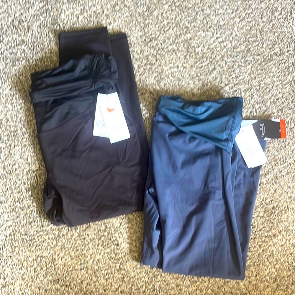 Maternity Black and Blue Leggings Sz XXL